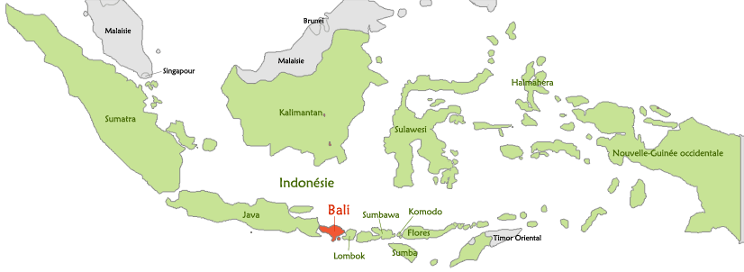 Situation géographique de l'île de Bali
